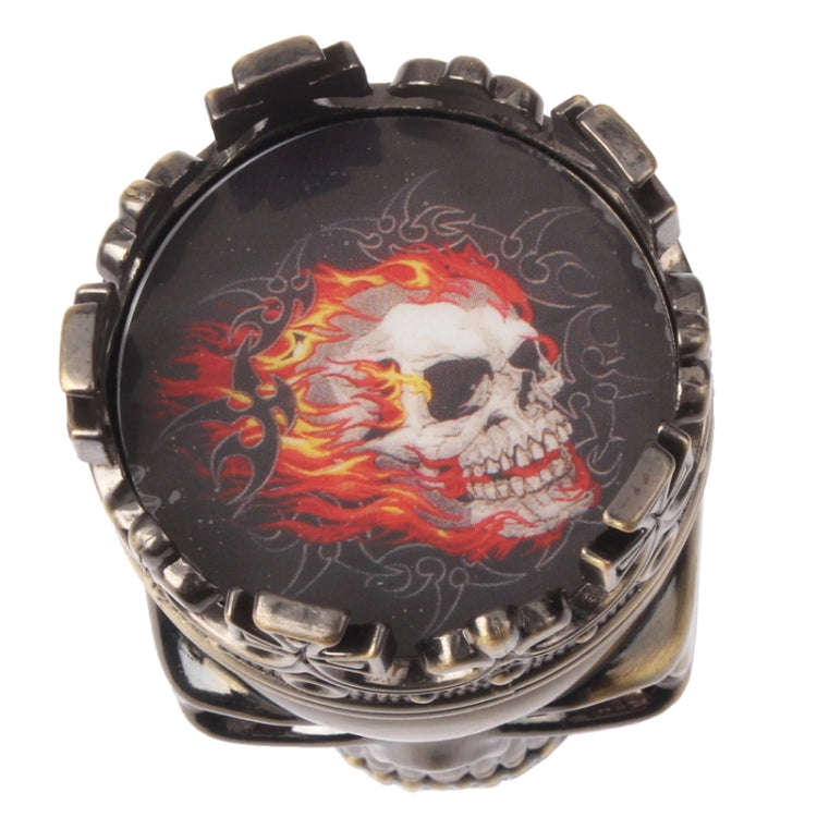 Skull King Style Zinc Alloy Double Layers Herb Tobacco Cigarette Grinder (Bronze)