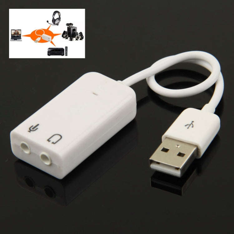 7.1 Channel USB Sound Adapter(White)