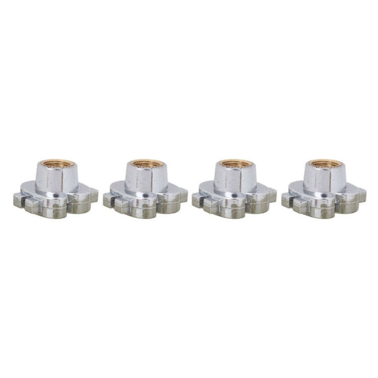 Universal 8mm Dollar Style Plastic Car Tire Valve Caps, Pack of 4(Silver)