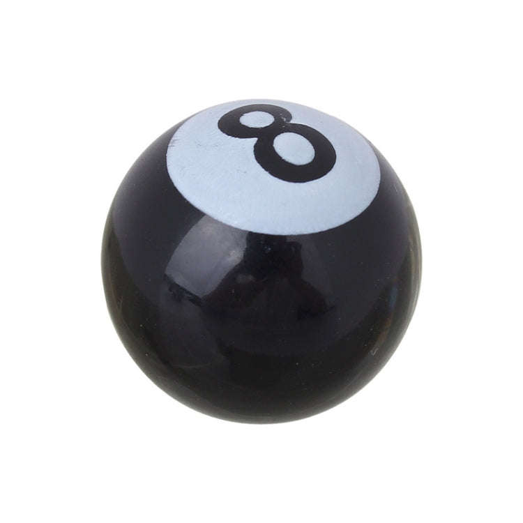Universal 8mm American Billiards No.8 Ball Style Plastic Car Tire Valve Caps, Pack of 4(Black)