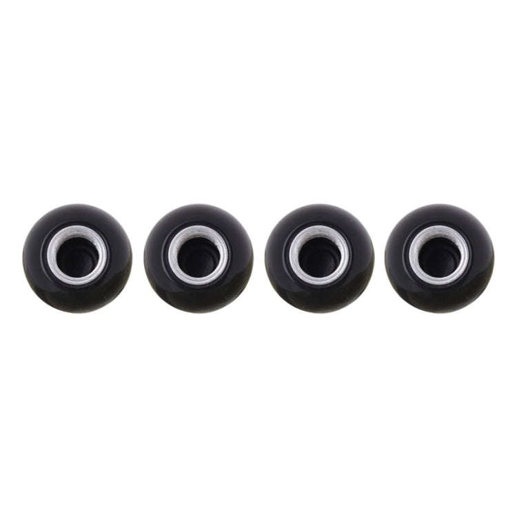 Universal 8mm American Billiards No.8 Ball Style Plastic Car Tire Valve Caps, Pack of 4(Black)