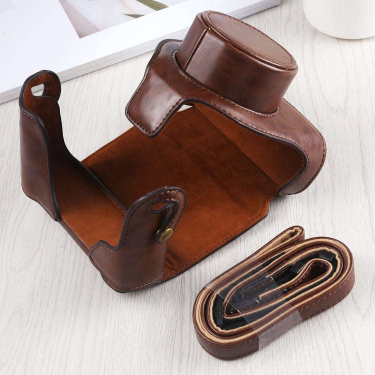 Full Body Camera PU Leather Case Bag with Strap for FUJIFILM X10 / X20(Coffee)