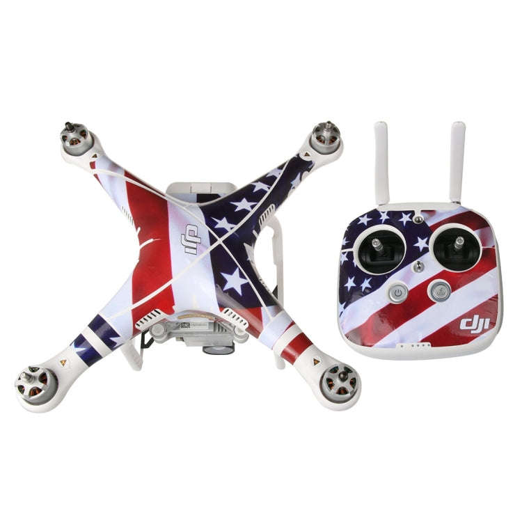 4D Imitation Carbon Fiber PVC Water Resistance Sticker Kit for DJI Phantom 3 Quadcopter & Remote ...