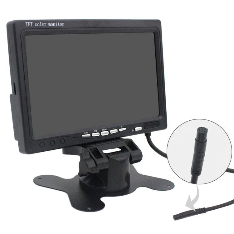 7.0 inch Car Monitor / Surveillance Cameras Monitor with Adjustable Angle Holder & Remote Control...