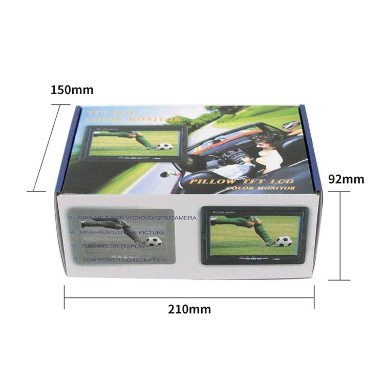 7.0 inch Car Monitor / Surveillance Cameras Monitor with Adjustable Angle Holder & Remote Control...