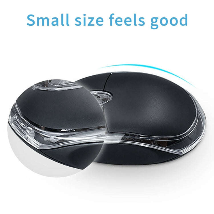 1000dpi Colorful Light USB Scroll Wheel Optical Mouse(Black)