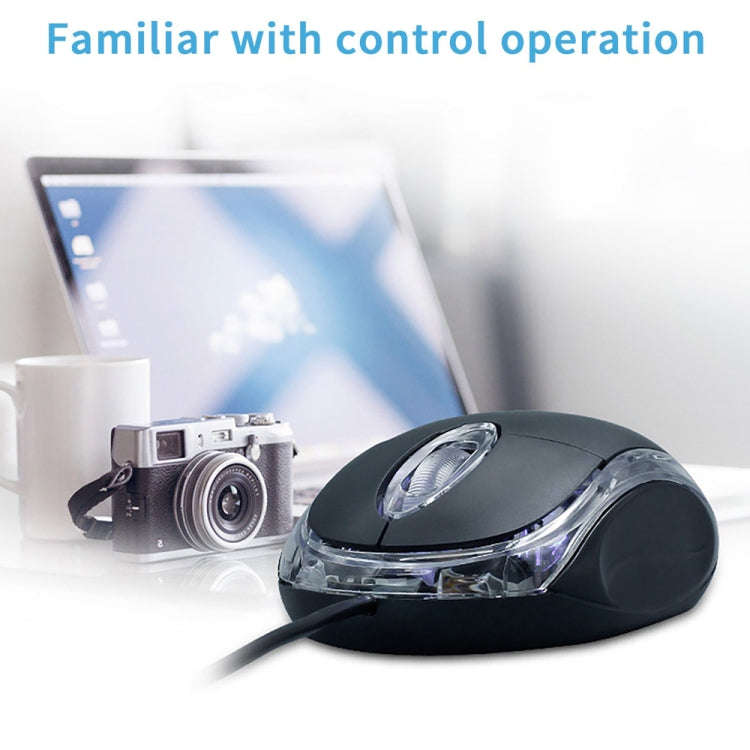 1000dpi Colorful Light USB Scroll Wheel Optical Mouse(Black)