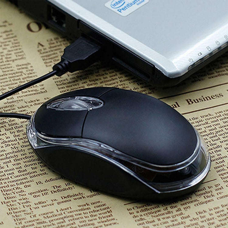1000dpi Colorful Light USB Scroll Wheel Optical Mouse(Black)