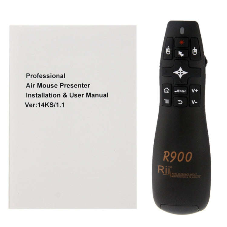 2.4G Wireless Presenter Laser Pointer Fly Mouse Rii Professional Air Mouse R900 for HTPC / Androi...