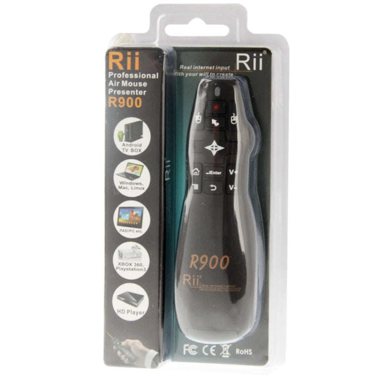 2.4G Wireless Presenter Laser Pointer Fly Mouse Rii Professional Air Mouse R900 for HTPC / Androi...