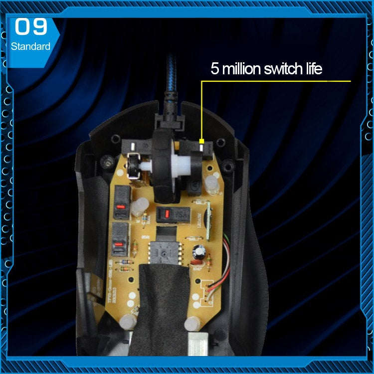 T7 Wired 3 Color Changeable 1200 DPI 1600DPI 2400DPI Gaming USB Optical Mouse
