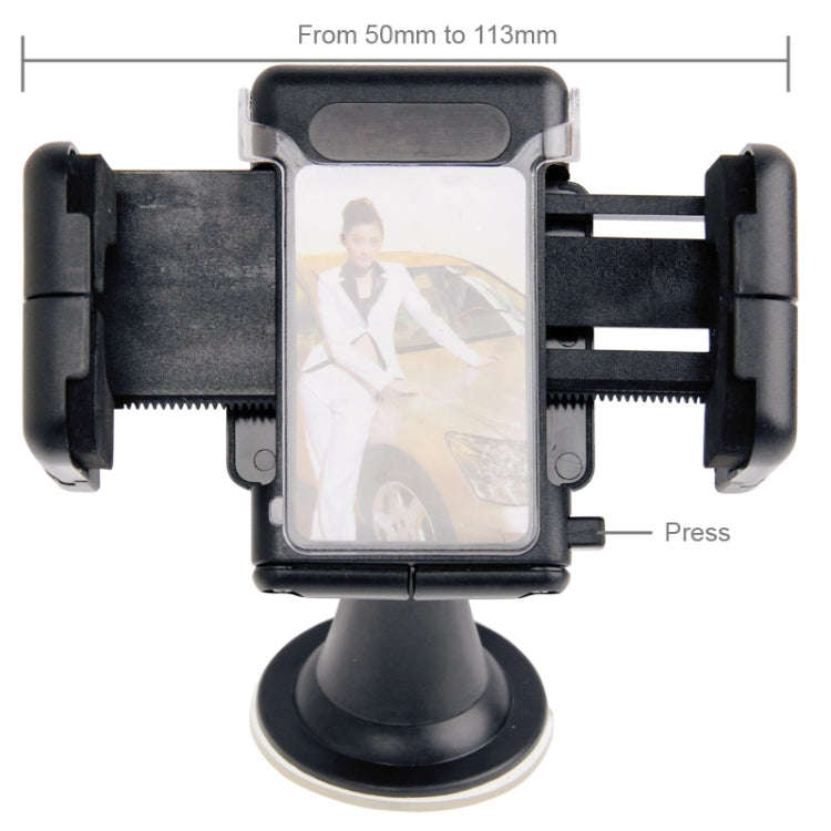 Universal 360 Degree Rotation Suction Cup Car Holder / Desktop Stand, For iPhone, Galaxy, Sony, L...