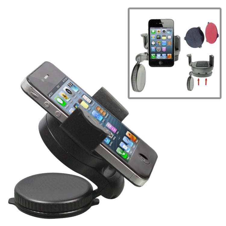 Universal Windshield 90 Degrees Rotation Car Holder, For iPhone, Galaxy, Sony, Lenovo, HTC, Huawe...