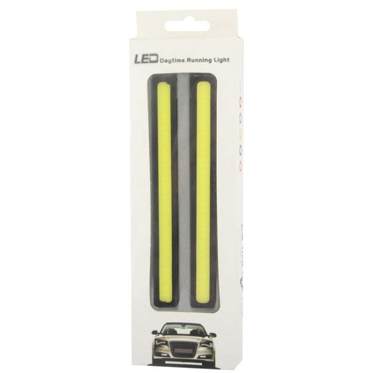 2 x 6W DIY White LED Daytime Running Light / DRL Lamp, Length: 17cm(Black)