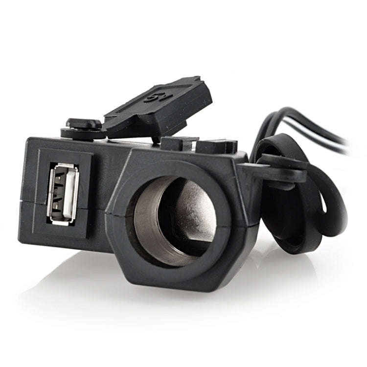 Waterproof USB Charging Dock Station Set for Cellphone / GPS / Motorcycle / Other Devices(Black)