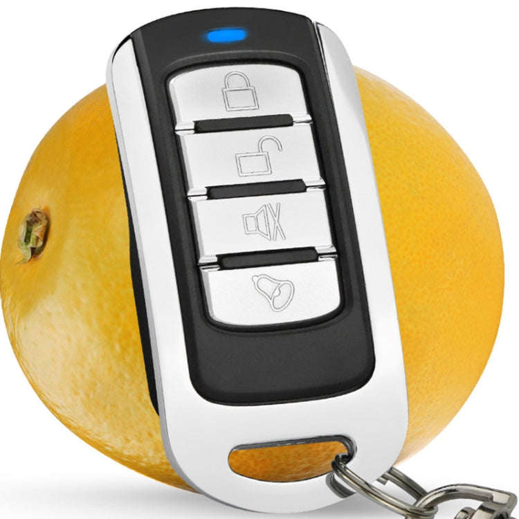 433MHz Metal Learning Code 4 Keys Remote Control for Car Garage Door (Black + Silver)