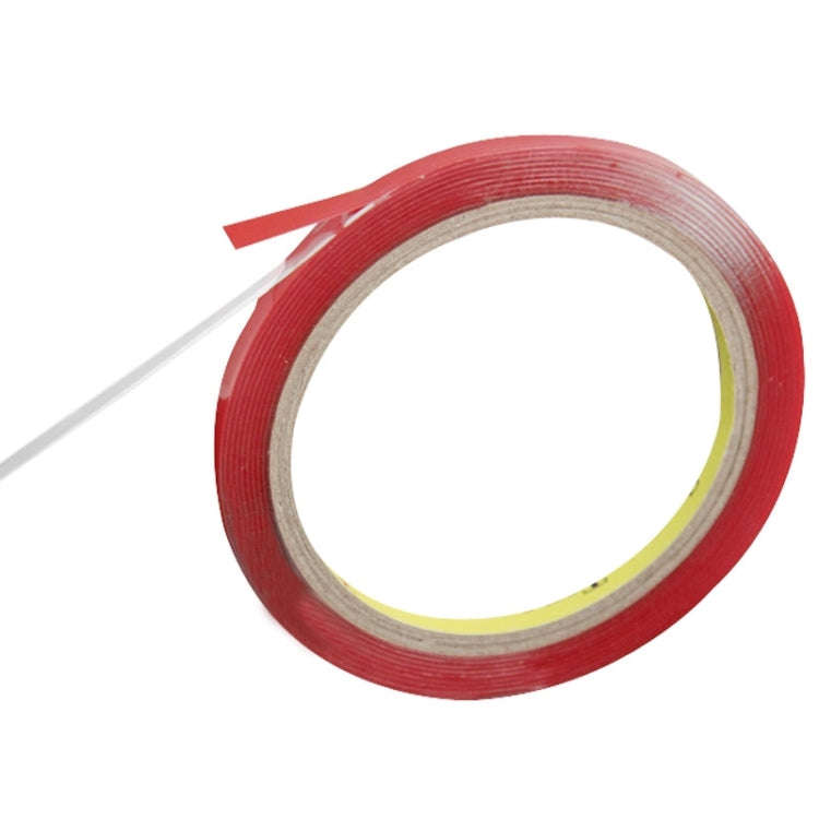10 PCS Universal Car Transparent Double Sided Adhesive Tape, Width: 6mm(Red)