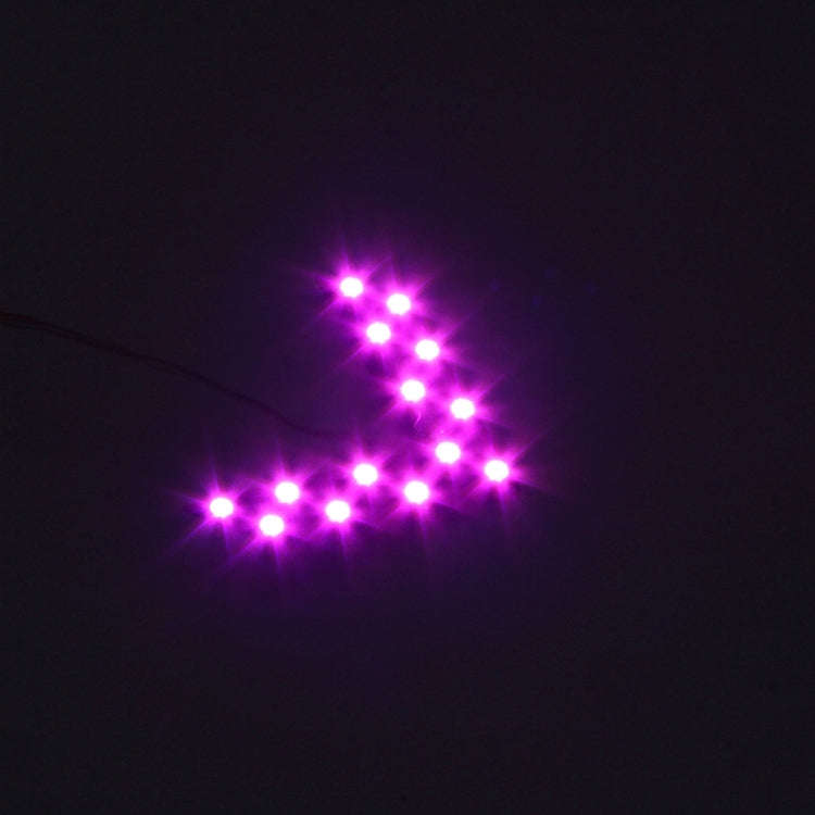 14 LED 3528 SMD Arrows Light for Car Side Mirror Turn Signal (Pairs)(Pink Light)