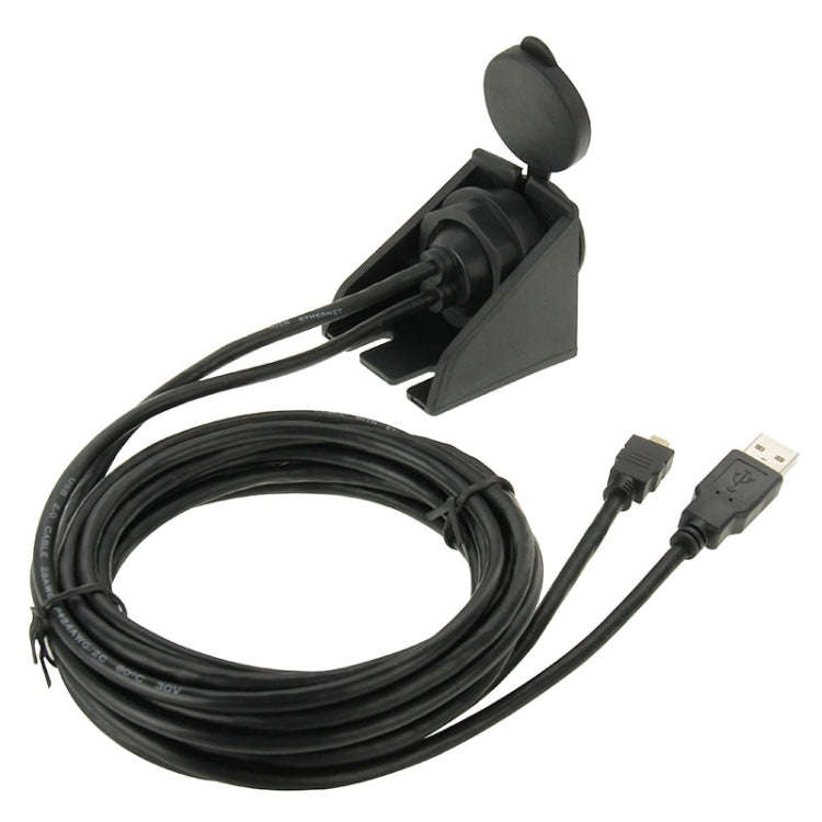 USB 2.0 & Micro HDMI (Type-D) Male to USB 2.0 & HDMI (Type-A) Female Adapter Cable with Car Flush...