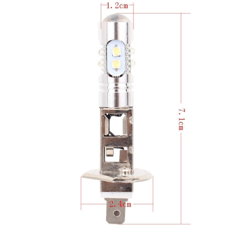 H1 50W 600LM 5500K  White Light 10 SMD-2828-LEDs Car Foglight , Constant Current , DC12-24V(White...