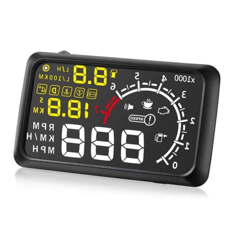 X3 Bluetooth 5.5 inch Car OBDII / EUOBD HUD Vehicle-mounted Head Up Display Security System, Supp...