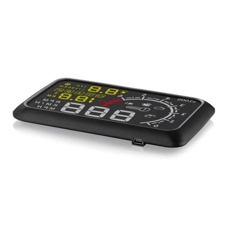 X3 Bluetooth 5.5 inch Car OBDII / EUOBD HUD Vehicle-mounted Head Up Display Security System, Supp...