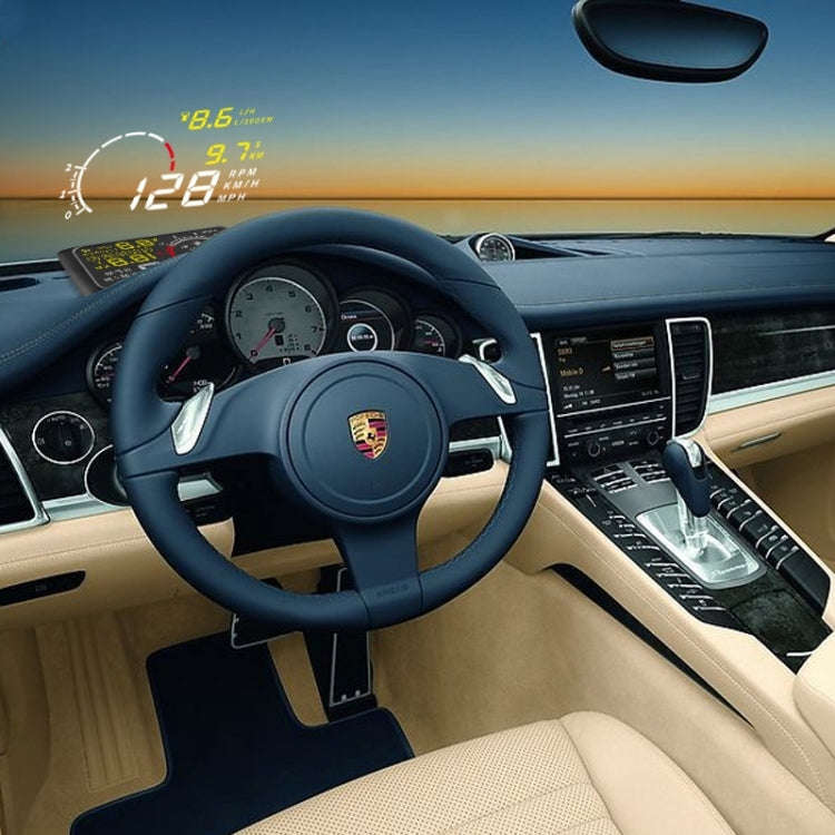 X3 Bluetooth 5.5 inch Car OBDII / EUOBD HUD Vehicle-mounted Head Up Display Security System, Supp...