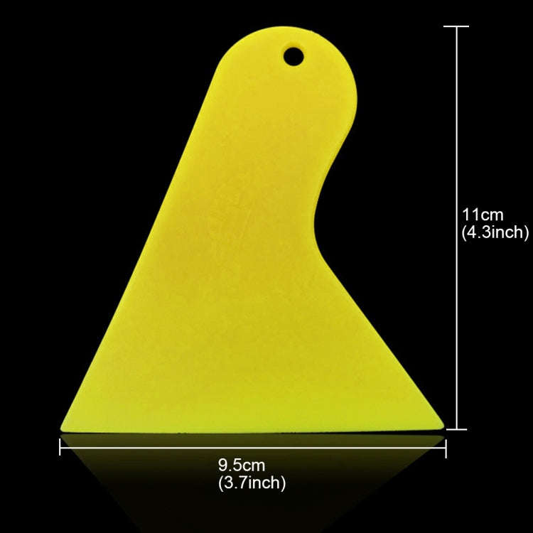 KANEED 10 PCS Car Window Wrapping Film Scraper Thickening Car Sticker Tool, Size: 11cm x 9.5cm(Ye...