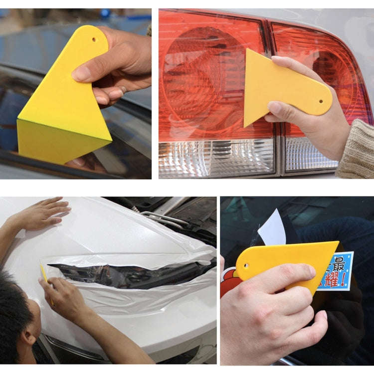 KANEED 10 PCS Car Window Wrapping Film Scraper Thickening Car Sticker Tool, Size: 11cm x 9.5cm(Ye...