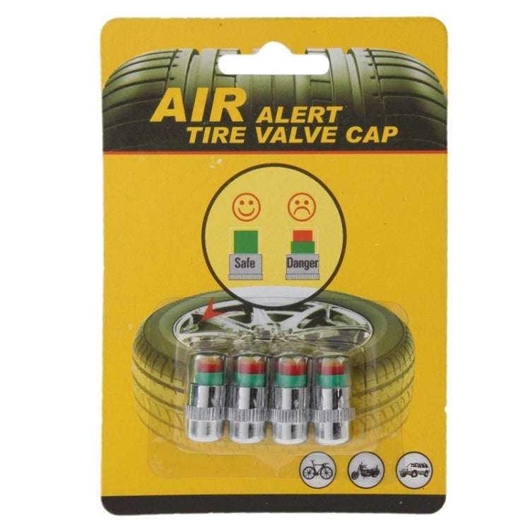 4 PCS 2.4 Bar Tire Pressure Detection Screw Cap