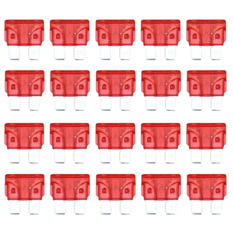 100 PCS Auto Mini Blade Fuse (10A) , DC 12V(Red)