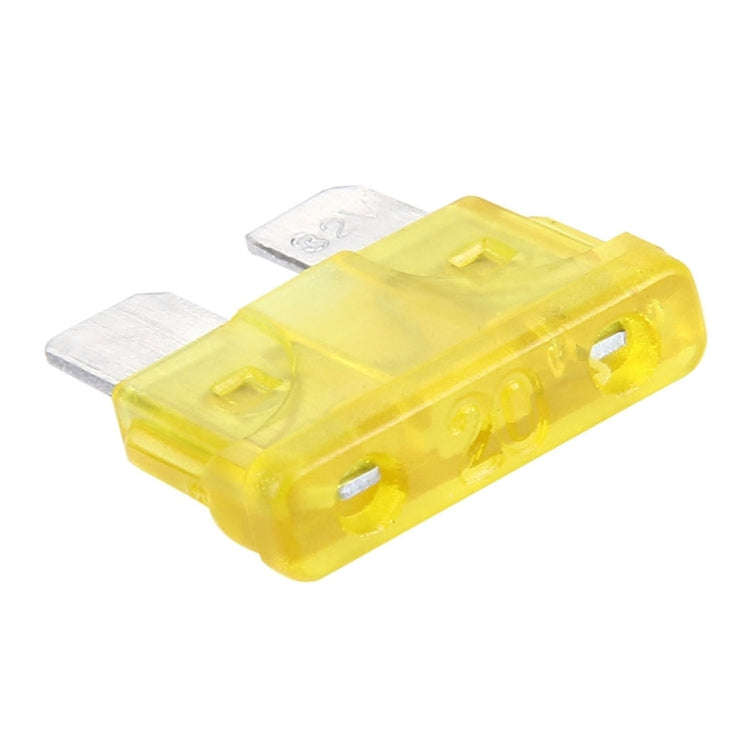 100 PCS Auto Mini Blade Fuse (20A) , DC 12V(Yellow)