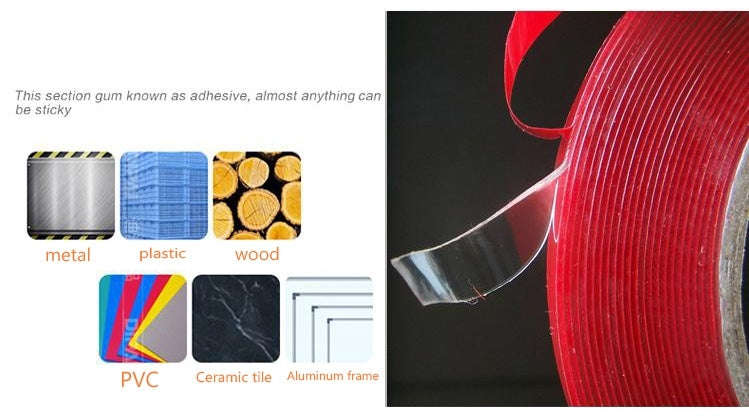 Universal Transparent Double Sided Adhesive Tape, Width: 2cm, Length: 2m