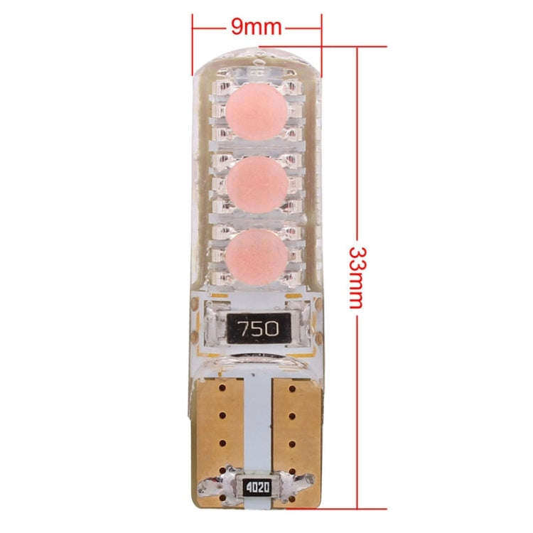 10 PCS T10 3W 300LM Silicone 6 LED SMD 5050 Car Clearance Lights Lamp, DC 12V
