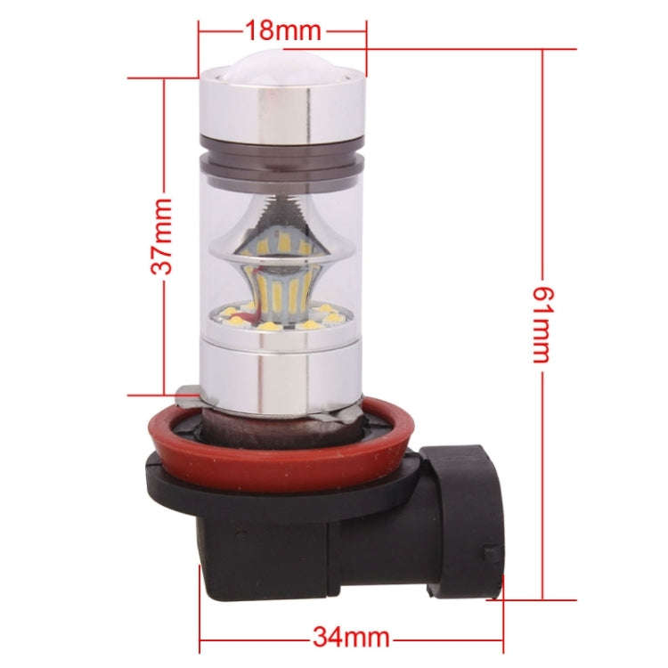 H11 850LM 100W LED  Car Front Fog Light / Daytime Running Light / Headlamp Bulb, DC 12-24V(Cool W...