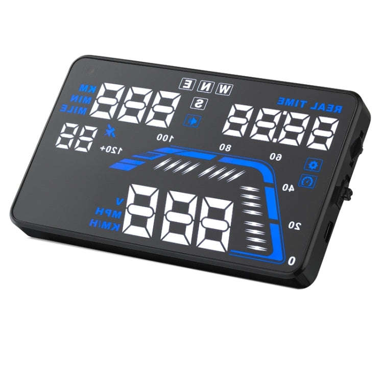 Q7 5.5 inch Car GPS HUD Vehicle-mounted Head Up Display Security System, Support Speed & Real Tim...