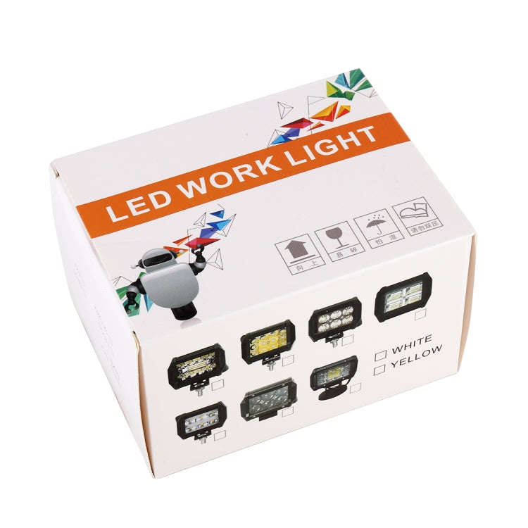 18W  6 LED White Light Floodlight Engineering Lamp / Waterproof IP67 SUVs Light, DC 10-30V(Black)