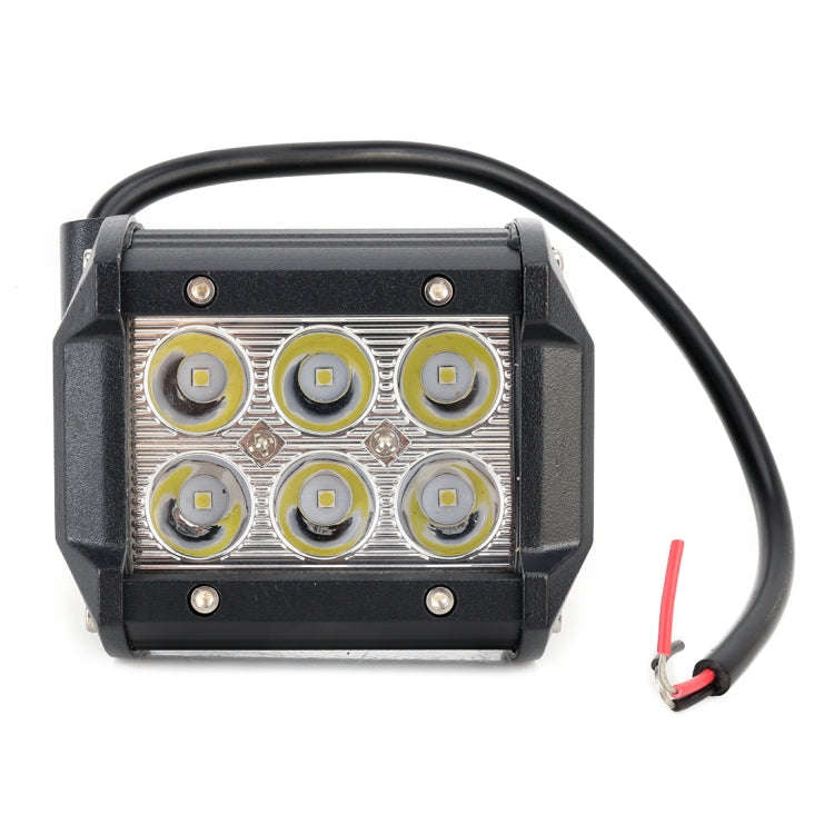 18W 6 LED White Light Condenser Engineering Lamp / Waterproof IP67 SUVs Light, DC 10-30V(Black)