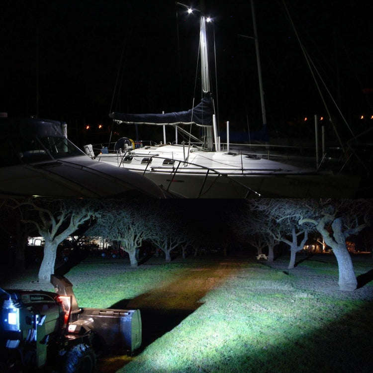 18W 6 LED White Light Condenser Engineering Lamp / Waterproof IP67 SUVs Light, DC 10-30V(Black)