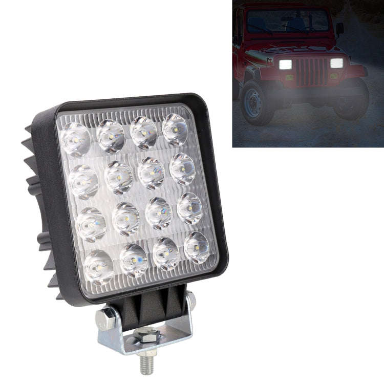 48W Bridgelux 4000lm 16 LED White Light Condenser Engineering Lamp / Waterproof IP67 SUVs Light, ...