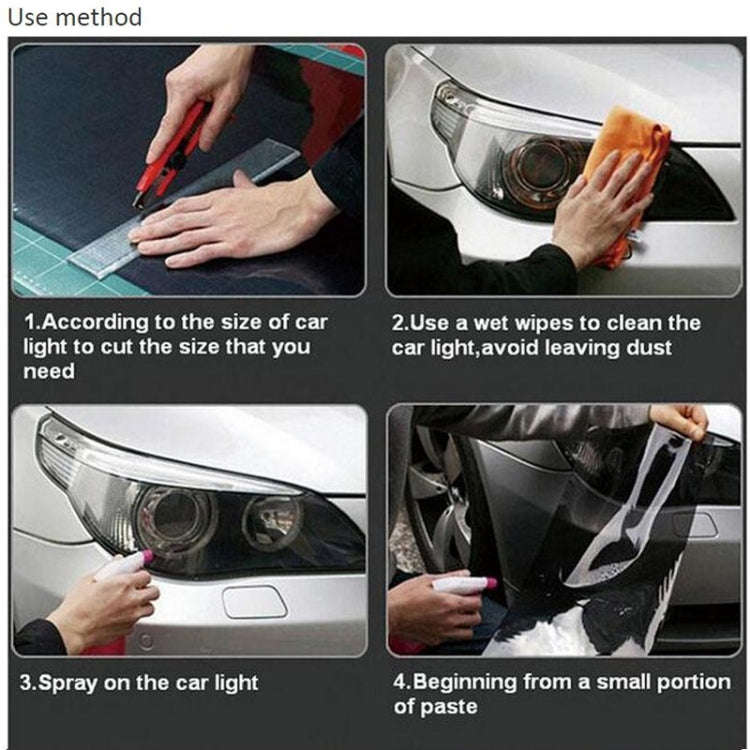 3D Effect Cat Eye Car Head Light Film Taillight Vinyl Film, Size: 30cm x 100cm(Black)