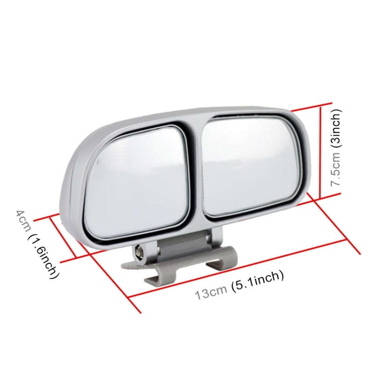 Right Side Rear View Blind Spot Mirror Universal adjustable Wide Angle Auxiliary Mirror(Silver)