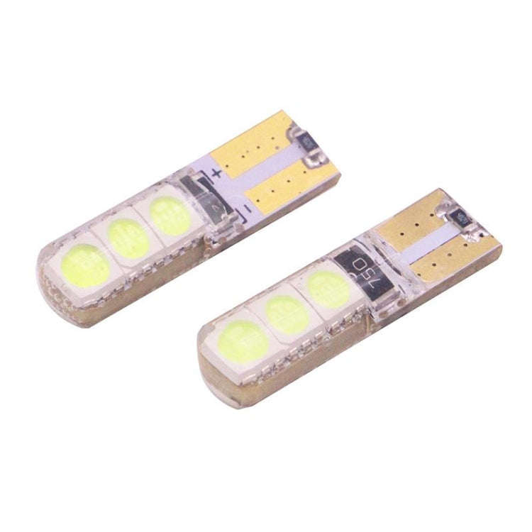 2 PCS T10 2W 120-140LM 6 LED Ice Blue 5050 LED Brake Light for Vehicles, DC12V