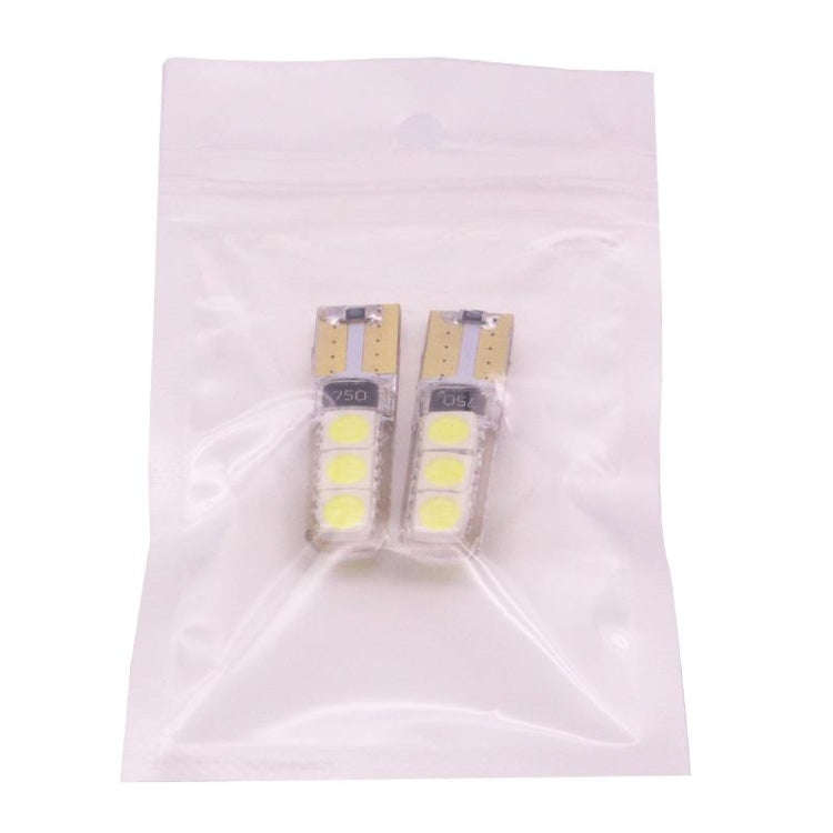 2 PCS T10 2W 120-140LM 6 LED Ice Blue 5050 LED Brake Light for Vehicles, DC12V