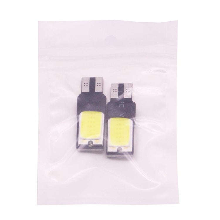 2 PCS T10 3W 160-180LM 2 LED Ice Blue COB LED Decode Car Clearance Lights Lamp, DC12V