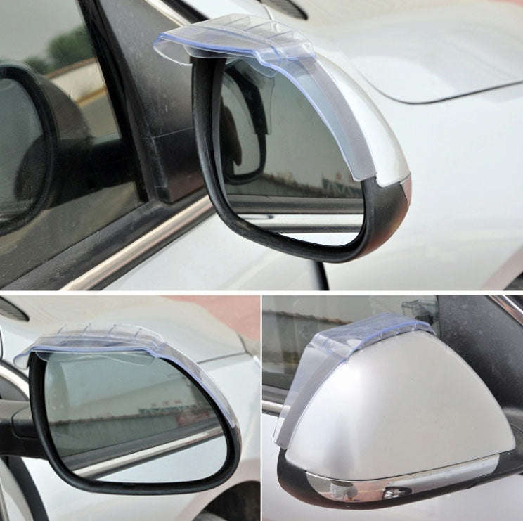 2 PCS Flexible Shielding Rain Board Rain Eyebrow with Wind Guide Apparatus for Car Rearview Mirro...