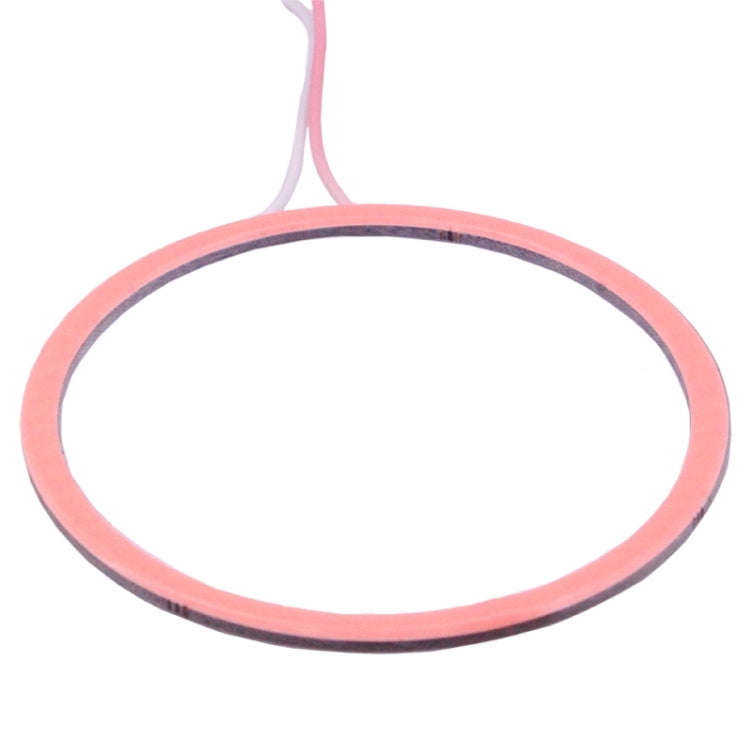 80mm 5W 180LM Angel Eyes Circles Car Headlight Pink Light COB LED Lights for Vehicles, DC 12-24V