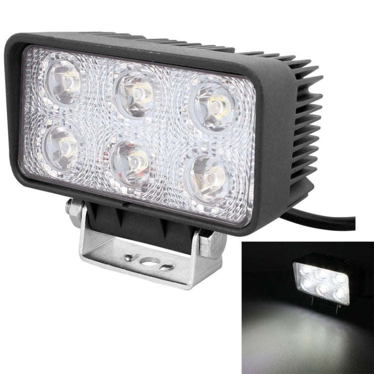 LML-1518 18W 1260-1350LM Epistar 6 LED White 30 Degree Spot Beam Car LED Light Waterproof IP67, D...