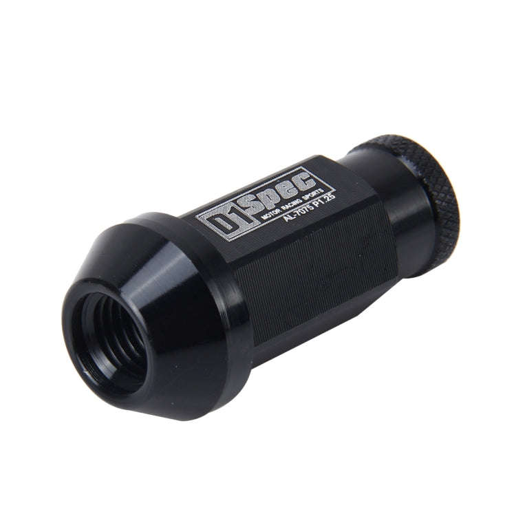 D1 Spec P1.5 M12x1.25 Racing Wheel Nut, Length: 50mm(Black)