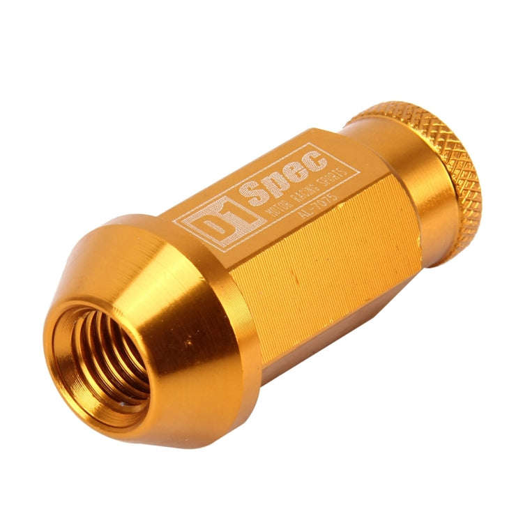 D1 Spec P1.5 M12x1.25 Racing Wheel Nut, Length: 50mm(Gold)